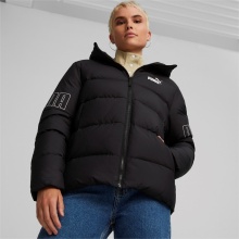 Puma Down Winter Jacket Power Hooded Down Puffer black Women